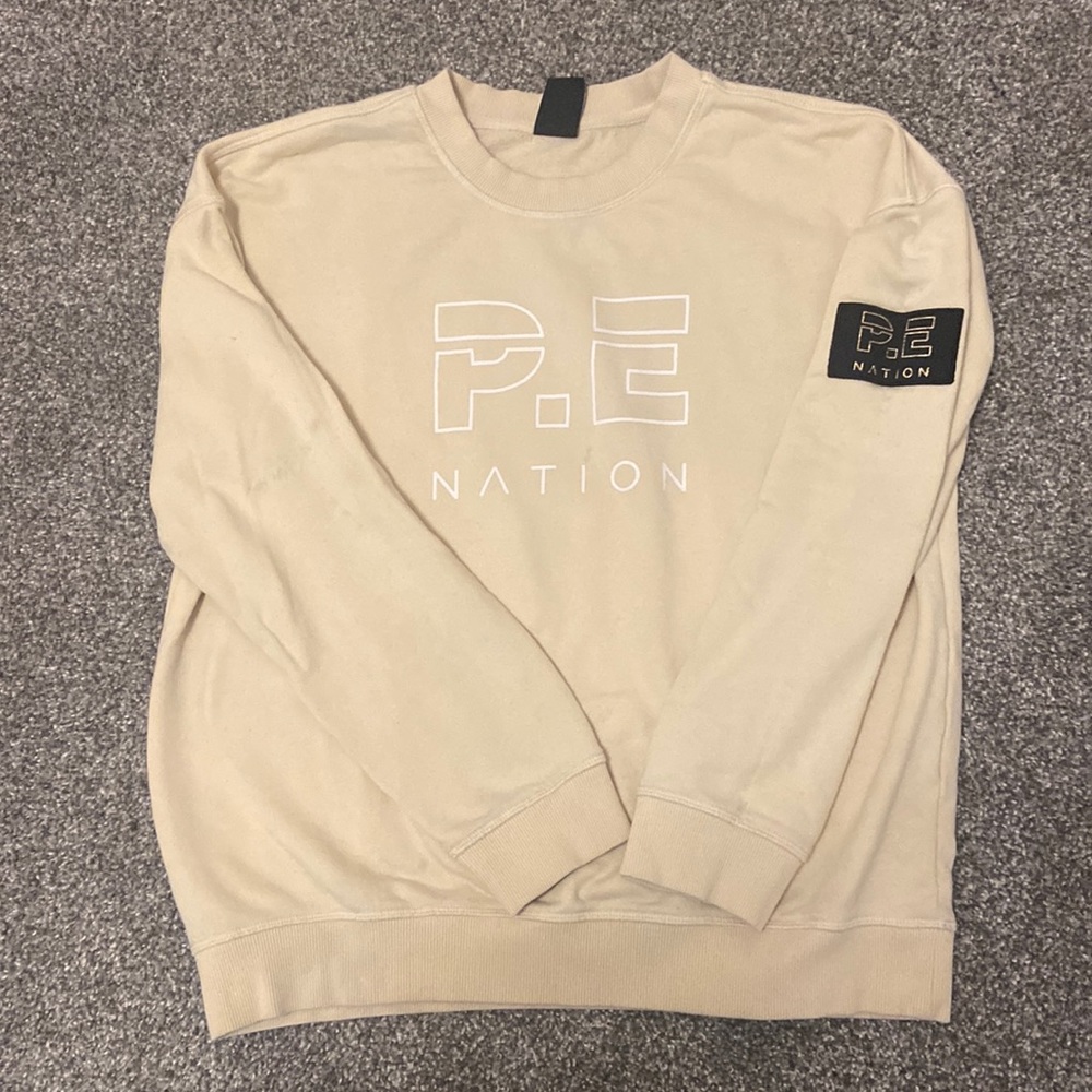 P.E Nation Beige Sweatshirt size S/P